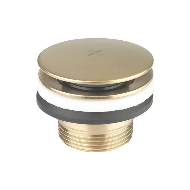 Crosswater Universal Basin Click Clack Waste 60mm Polished Brass detail view - Image 1