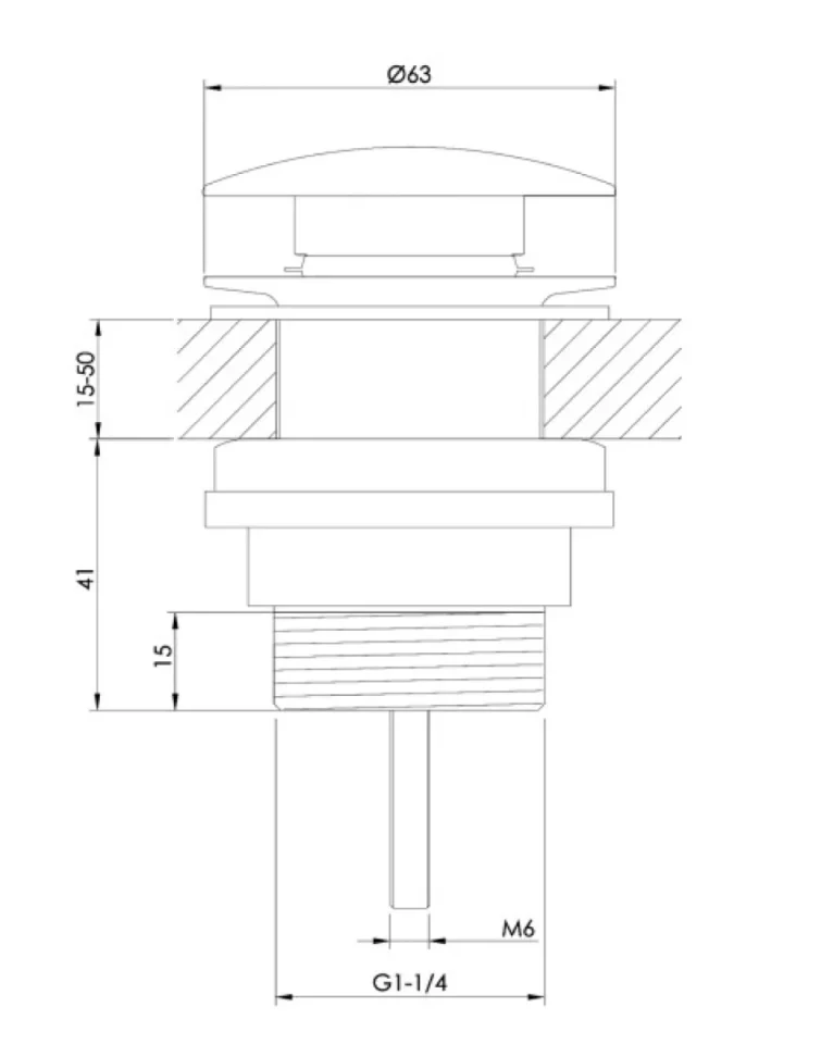 VOS Basin Waste, Universal, Slotted and Unslotted Brushed Bronze - Image 2