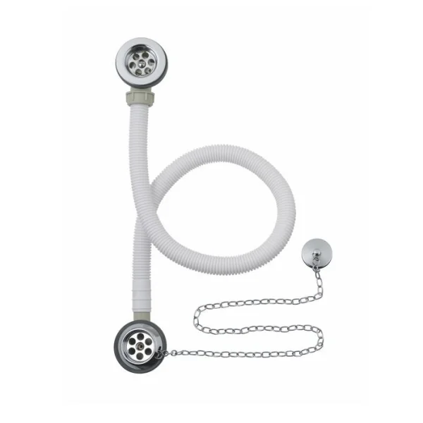 Bc Designs Plug & Chain Concealed Bath Waste Brushed Chrome