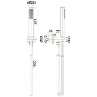 Crosswater MPRO Shower Kit & Wall Out Slate detail view - Image 5