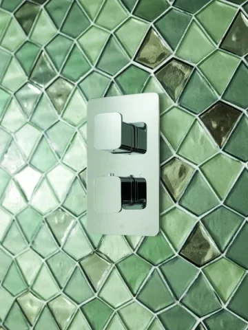 Just Taps Hix Thermostatic Shower Valve 2 Option Chrome detail view - Image 5