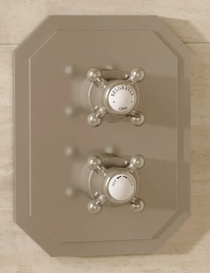 Crosswater Belgravia Crosshead Crossbox 3D Trimset Brushed Nickel - Image 1