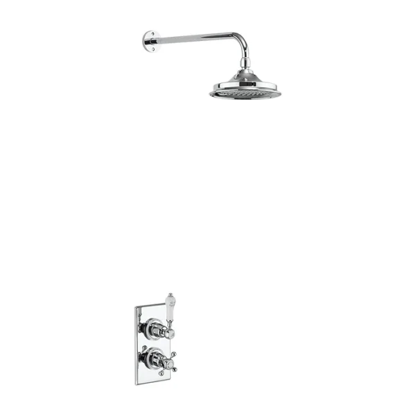 Burlington Single Outlet Conceal Shower Valve & Arm Chrome