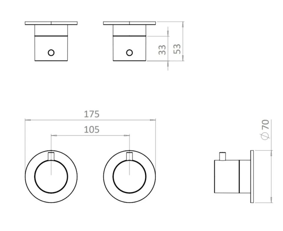 Crosswater Module Mpro 2 Control Diverter Trimset Chrome - Image 4