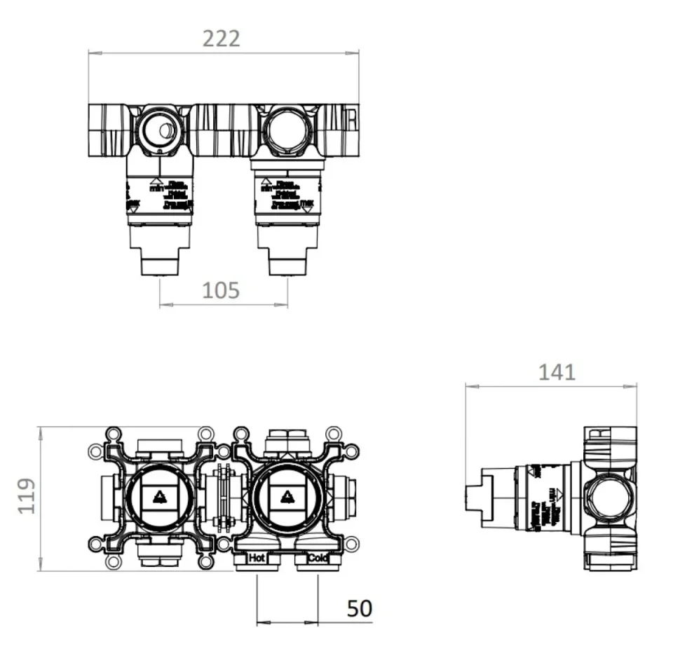 Crosswater Module Mpro 2 Control Diverter Trimset Chrome detail view - Image 5