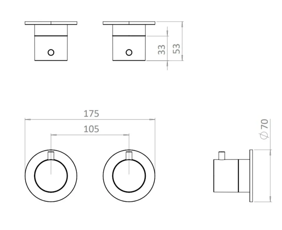 Crosswater Module Mpro 2 Control Diverter Trimset Chrome detail view - Image 6