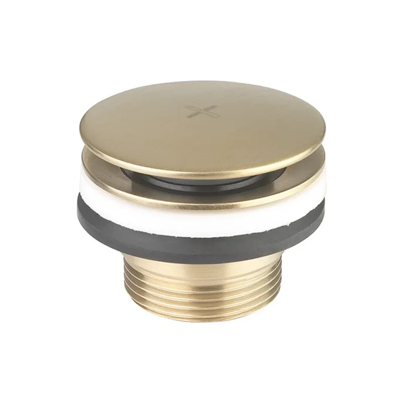 Crosswater Universal Basin Click Clack Waste 60mm Polished Brass detail view - Image 4