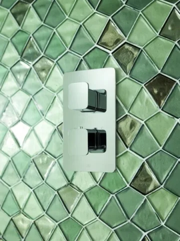 Just Taps Hix Thermostatic Shower Valve 2 Option Chrome detail view - Image 4