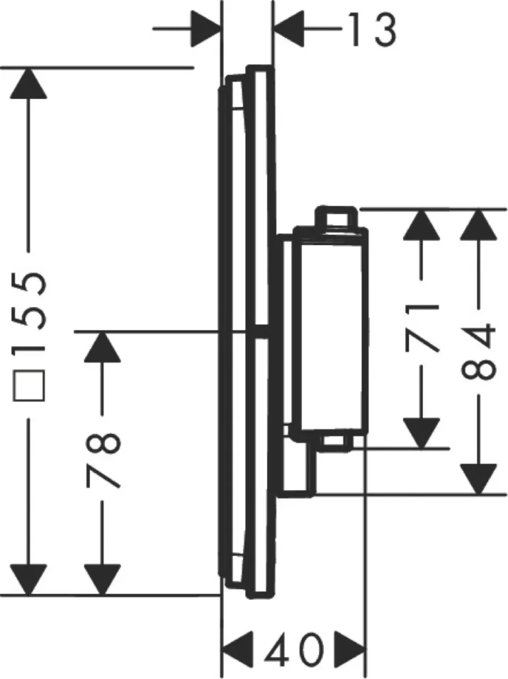 Hansgrohe Showersel.com.q Th 2ou.back Succhrome detail view - Image 3