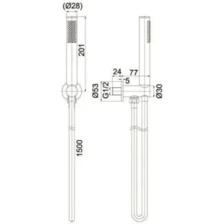 Crosswater MPRO Shower Kit & Wall Out Slate detail view - Image 3