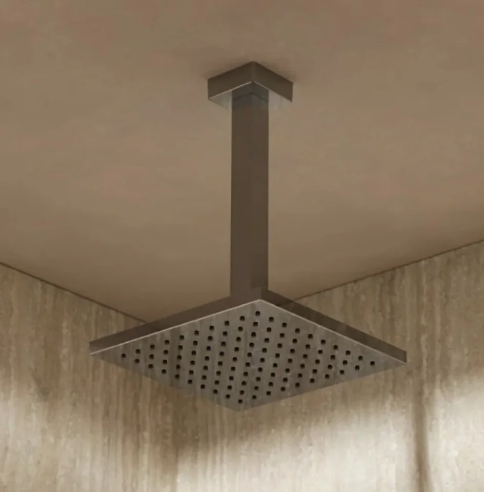 Crosswater Planet Square Fixed Head 250mm Chrome detail view - Image 4