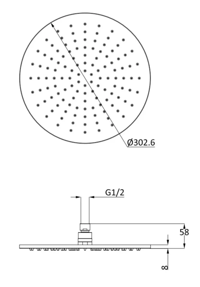 Crosswater Mpr0 200mm Fixed Head Slate detail view - Image 3