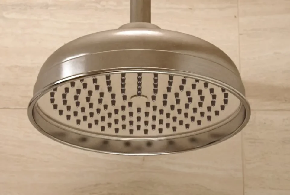 Crosswater Belgravia Shower Head 200mm Easy Clean Brushed Nickel detail view - Image 4