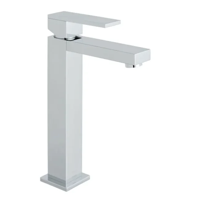 Vado Notion Extended Mono Basin Mixer Smooth Bodied Single Lever Deck Mounted With Honeycomb Flow Regulator (no Waste) Chrome detail view - Image 3