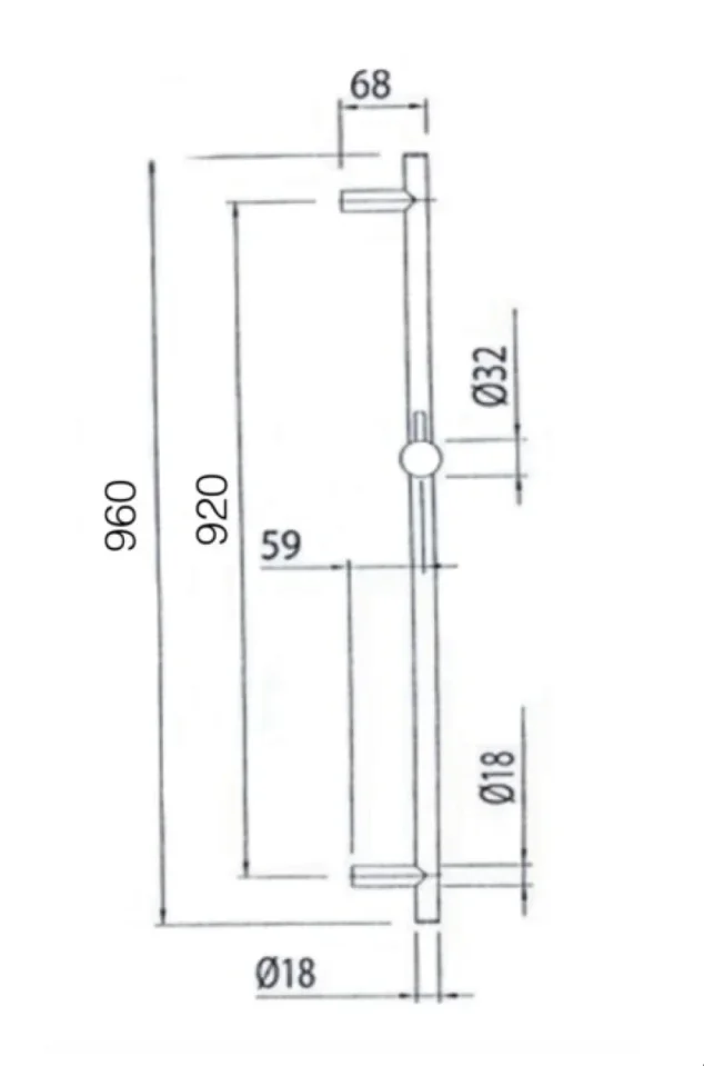Just Taps Techno Slide Rail With Tosca Single Function Shower Handle Chrome detail view - Image 3
