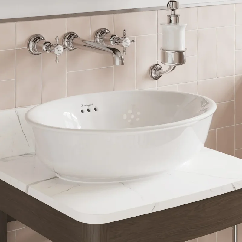 Burlington Guild Washbowl 50cm White detail view - Image 5