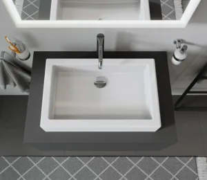 Duravit Wash Bowl 60 Cm Vero White W/o Back Panel, W/o Tp, Ground