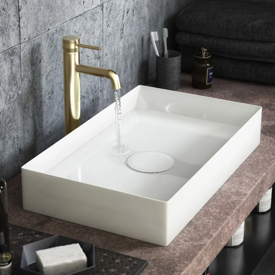 Scudo Stance 750mm Countertop Basin detail view - Image 1