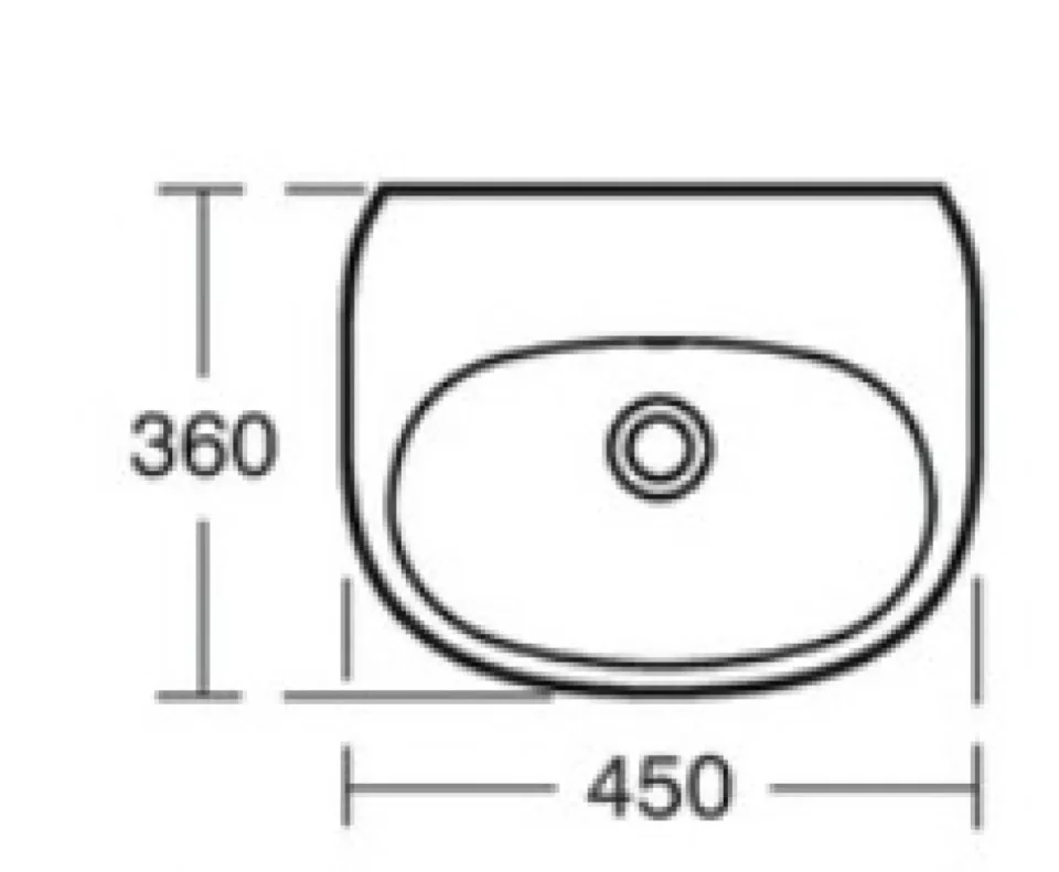 Ideal Standard Tesi T031301 45cm Handrinse Basin 1th - Image 2