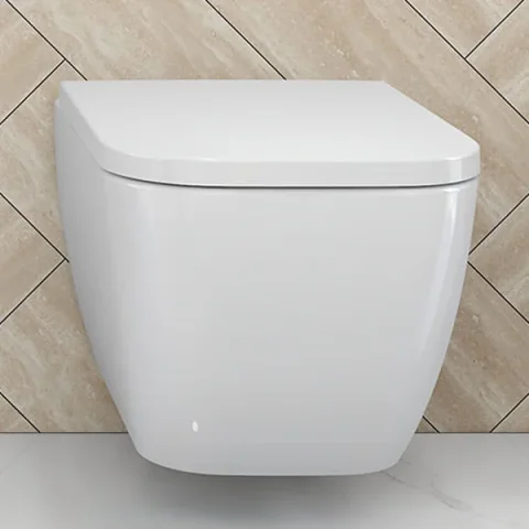 Pura Essence short projection wall hung WC bowl with fixings detail view - Image 4