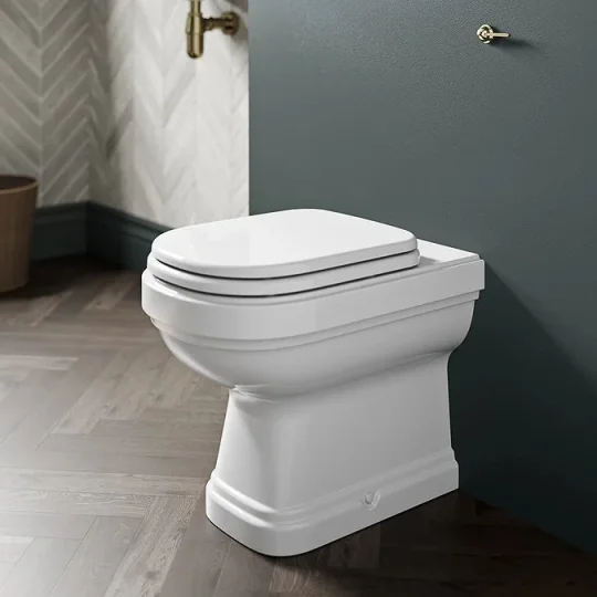 Burlington Riviera Back To Wall Pan White detail view - Image 3