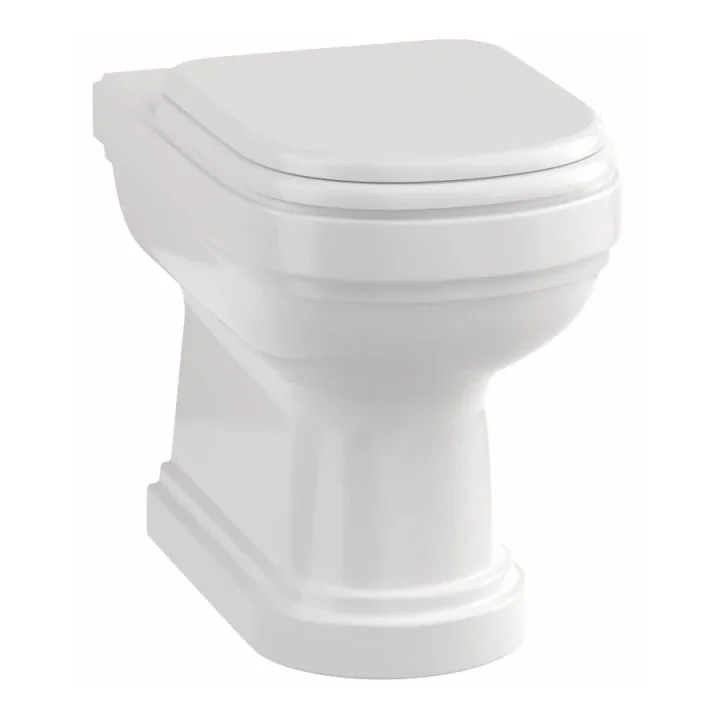 Burlington Riviera Back To Wall Pan White detail view - Image 1