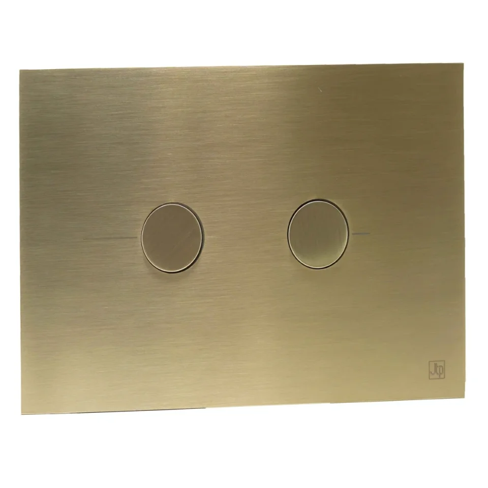 Just Taps Metal Pneumatic Flush Plate Brushed Brass - Image 2
