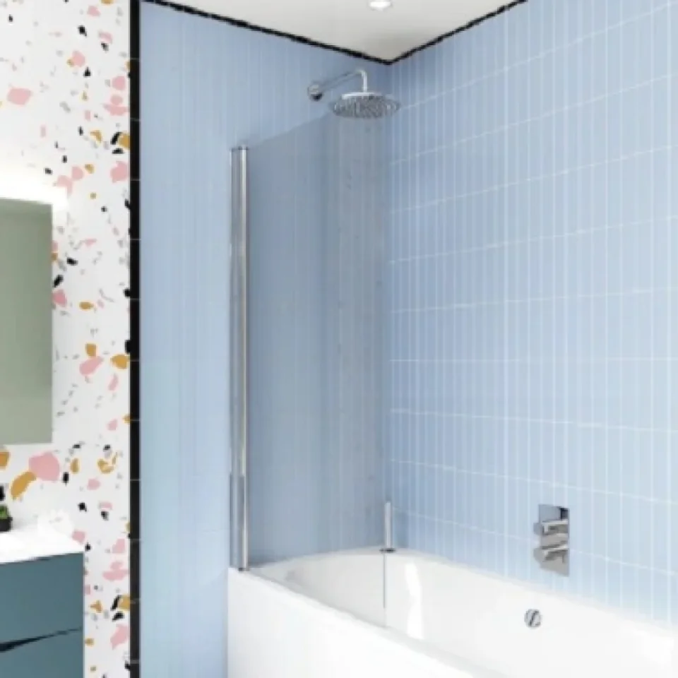 Crosswater Asura Fully Folding Bath Screen Chrome - Image 1