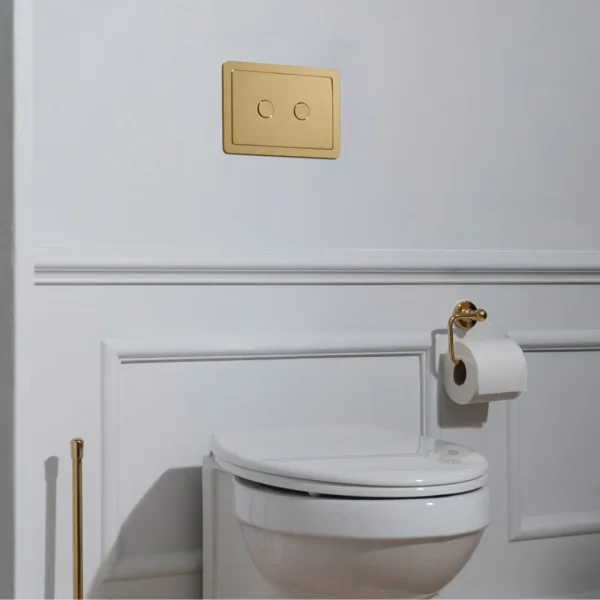 Just Taps Grosvenor Pneumatic Flush Plate Brushed Brass RT