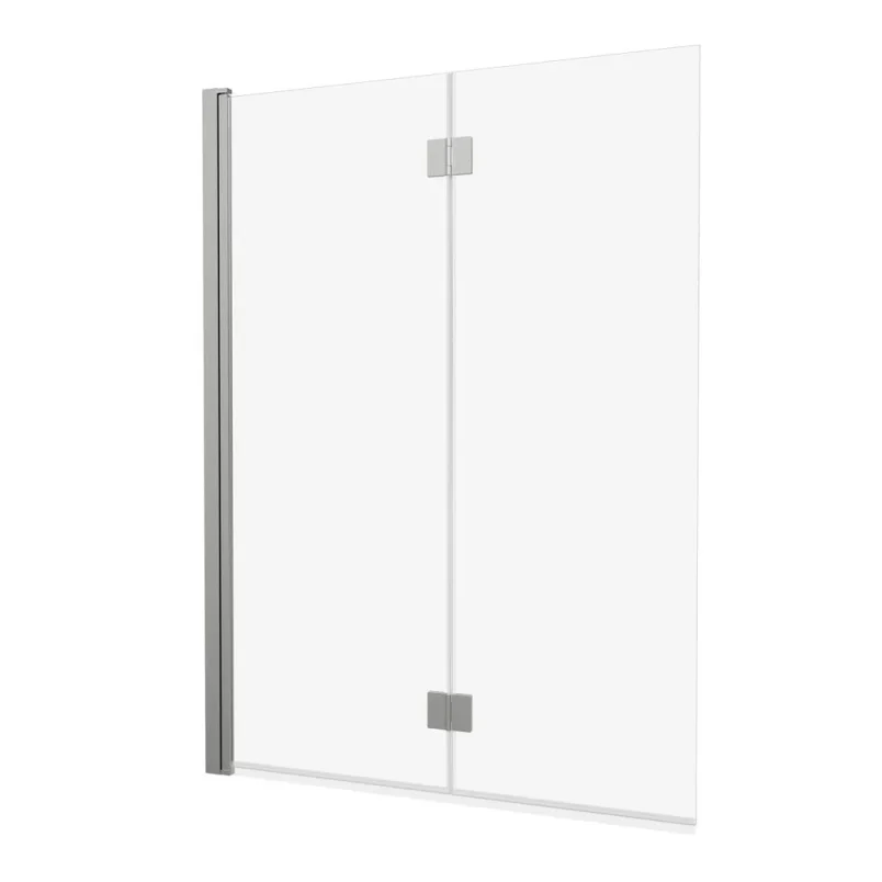 Crosswater Asura Fully Folding Bath Screen Brushed Nickel detail view - Image 3
