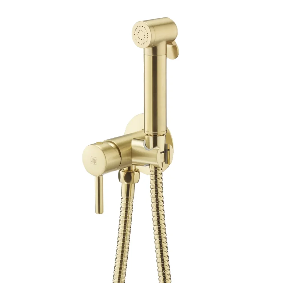 Just Taps Kono Single Lever Douche Set For Cold And Hot Operation Brushed Brass - Image 2