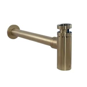 Just Taps Kono Bottle Trap Brushed Brass