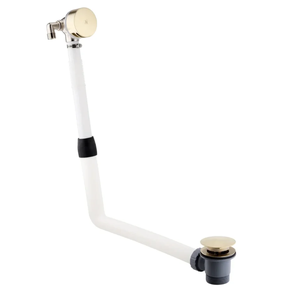 Just Taps Kono Extended Exofil With Click Clack Bath Waste Brushed Brass - Image 2