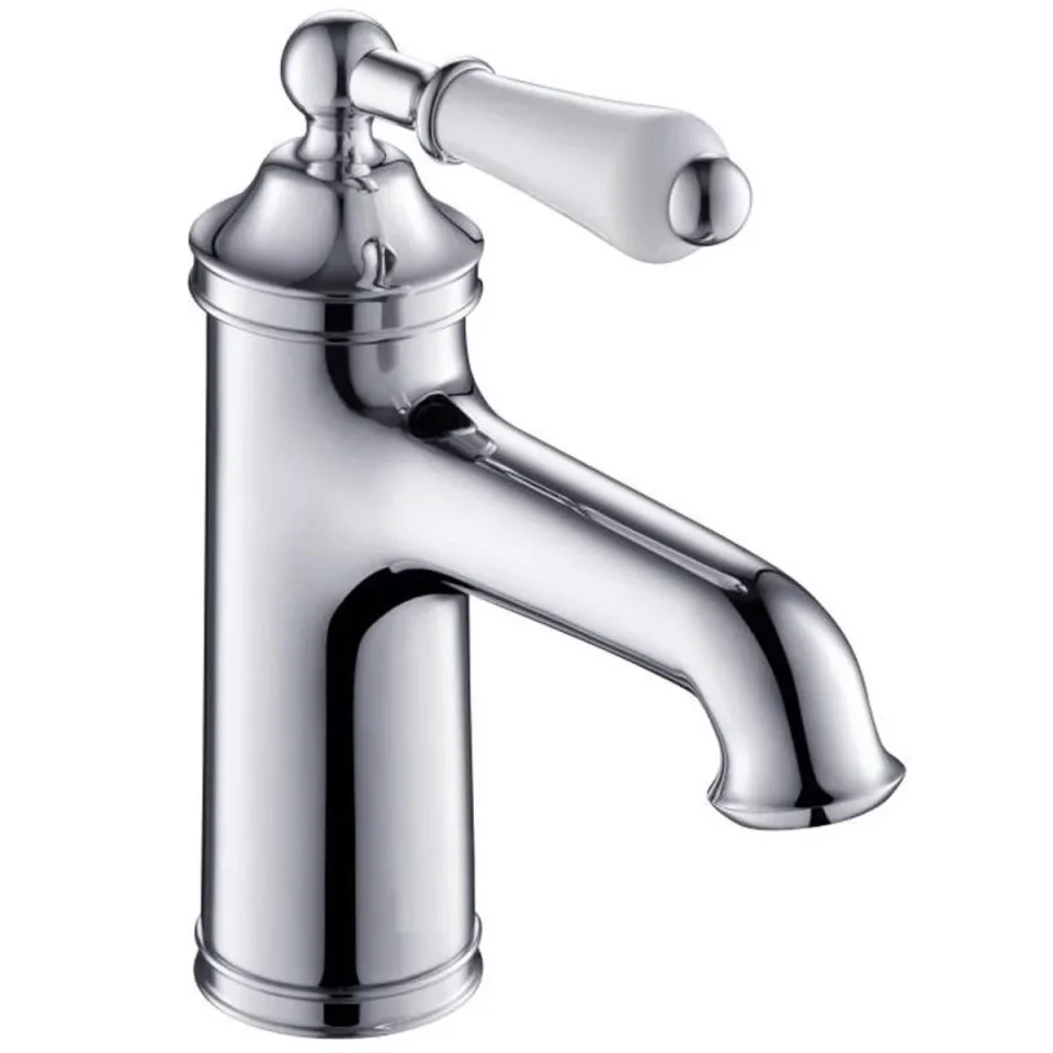 Just Taps Grosvenor Lever Basin Mixer Chrome including waste detail view - Image 5