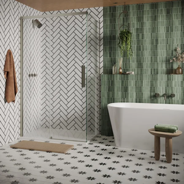 Crosswater Asura 8mm Sliding Door 1200 Brushed Nickel