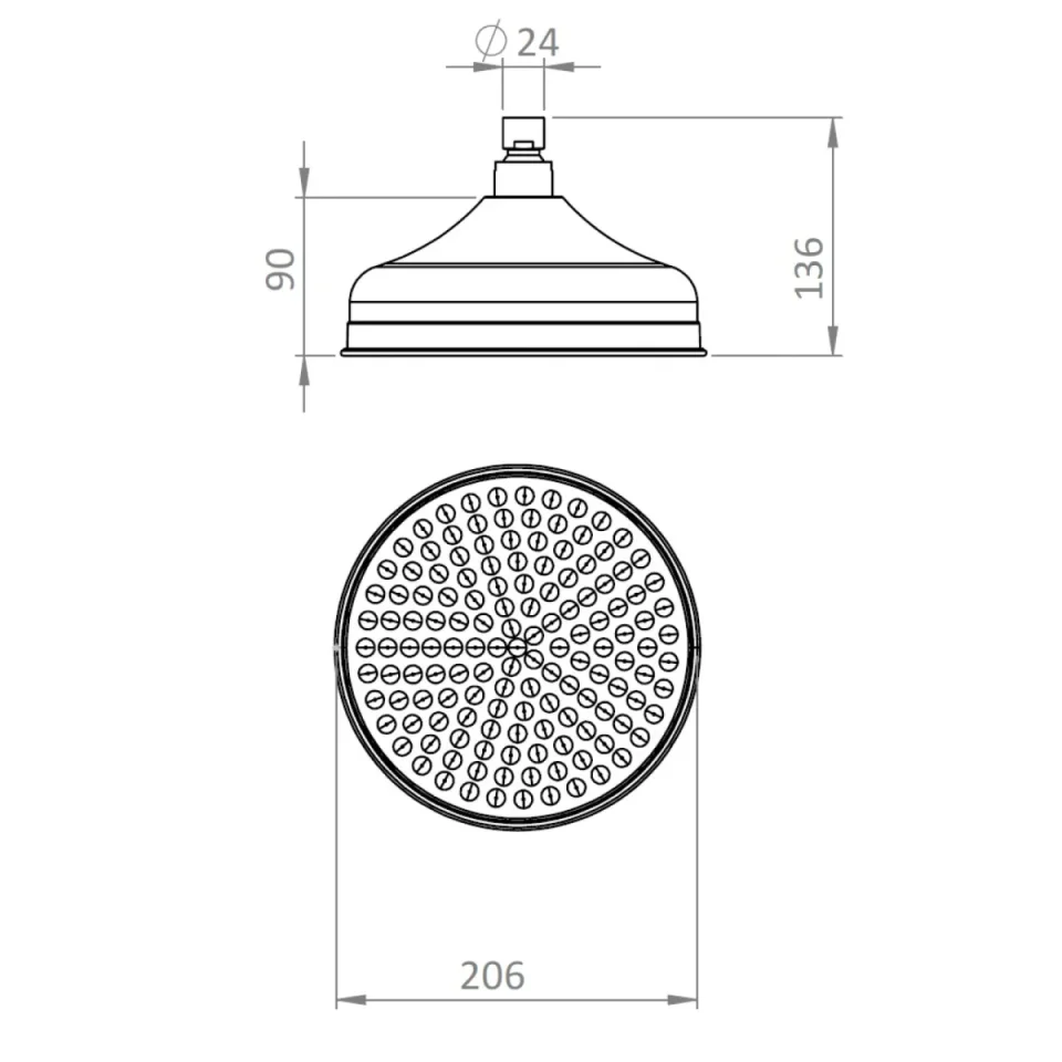 Crosswater Belgravia Shower Head 200mm Chrome - Image 2