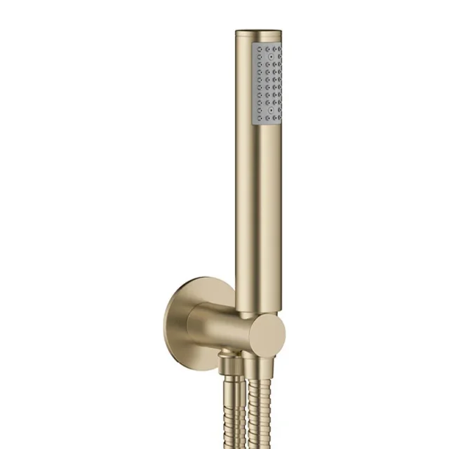 Crosswater MPRO Shower Kit & Wall Out Brushed brass detail view - Image 3
