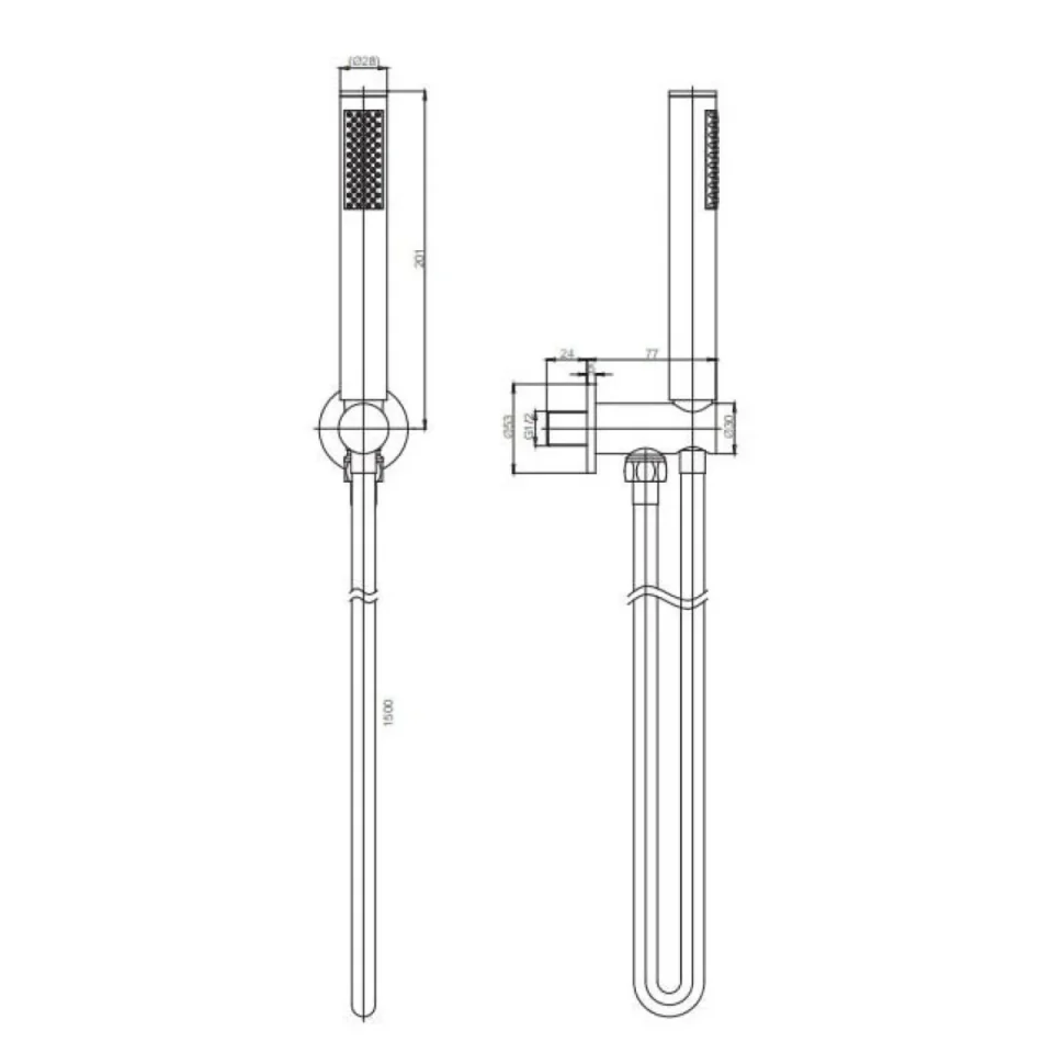 Crosswater MPRO Shower Kit & Wall Out Brushed brass - Image 2