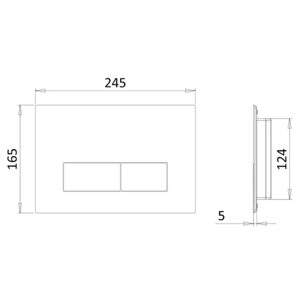 Crosswater Mpro Stainless Steel Flush Plate Brushed Brass - Image 2