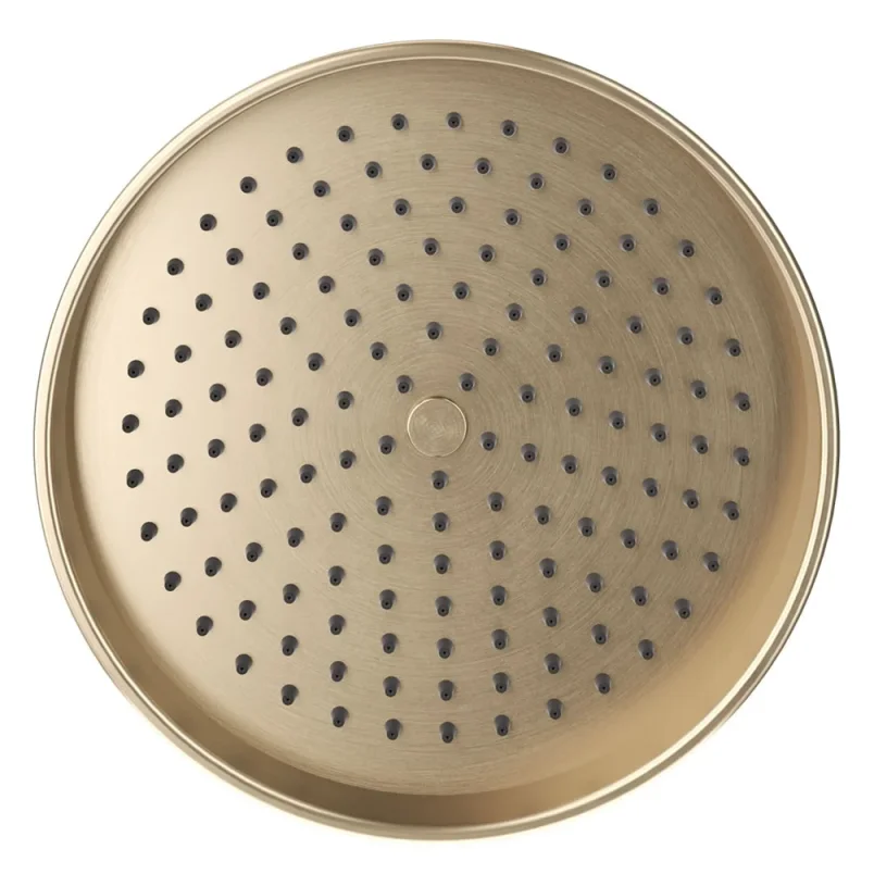 Crosswater Belgravia Shower Head 200mm Easy Clean Brushed Brass detail view - Image 5
