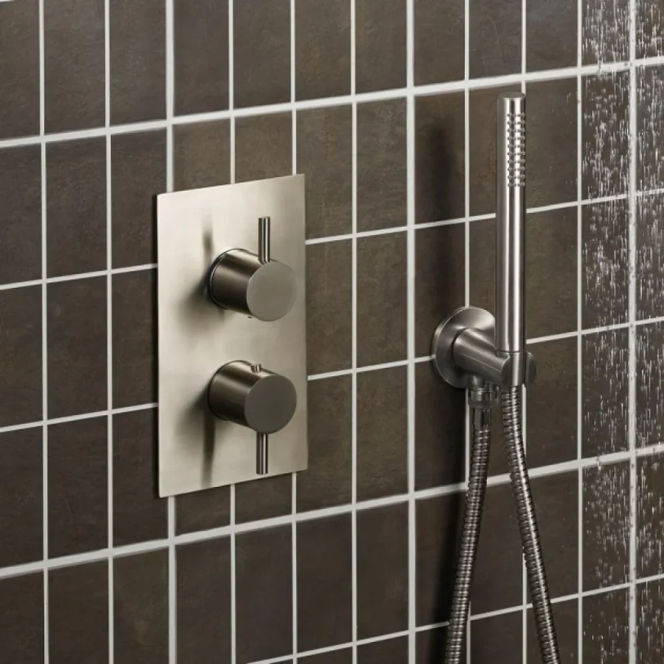 Just Taps Inox Thermostatic Concealed 1 Outlet Shower Valve - Image 1