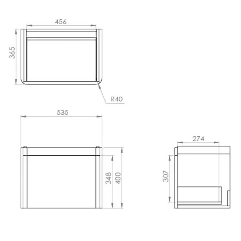 Saneux Hyde 55cm 1 Drawer Wall Mounted Unit - Matte Sage - Image 2