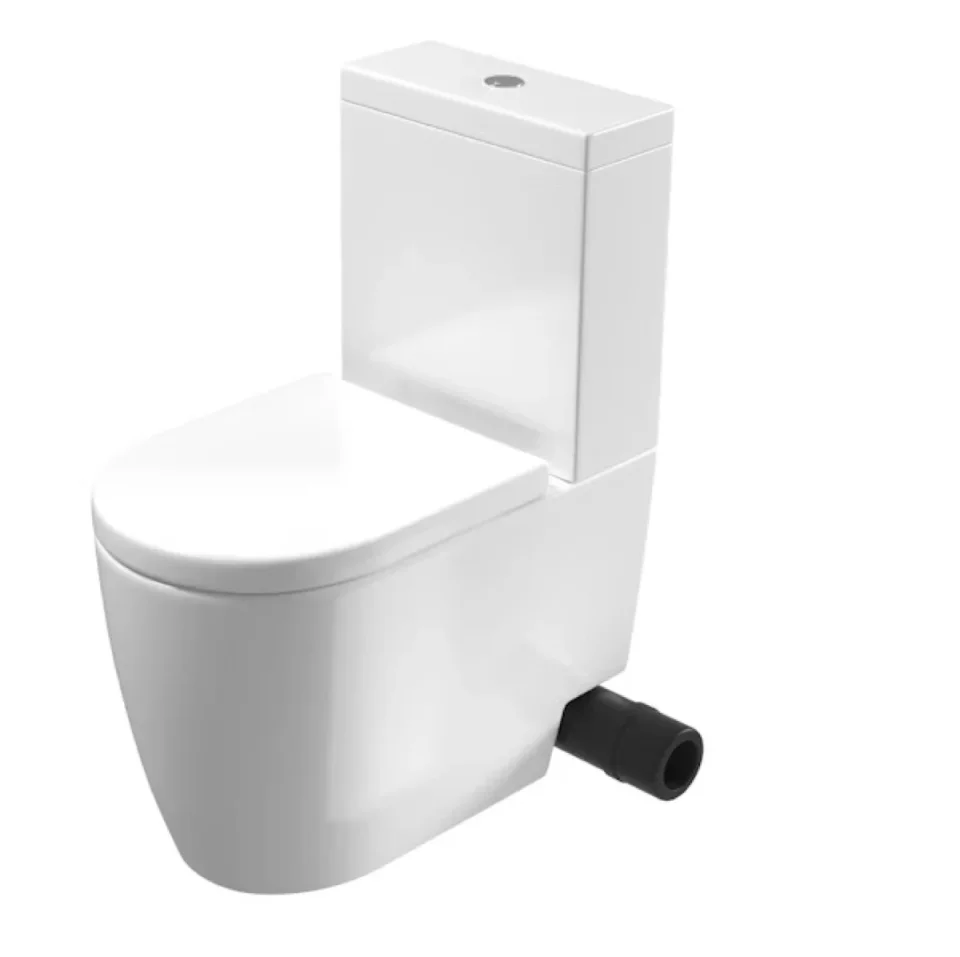 Saneux Uni Close Coupled Right Hand Soil Exit Wc Pan - Rimless detail view - Image 6