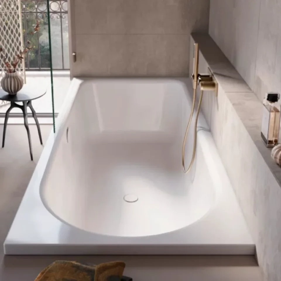 Bette Ocean 1700 700mm Foot End Rightoverflow Front White detail view - Image 4
