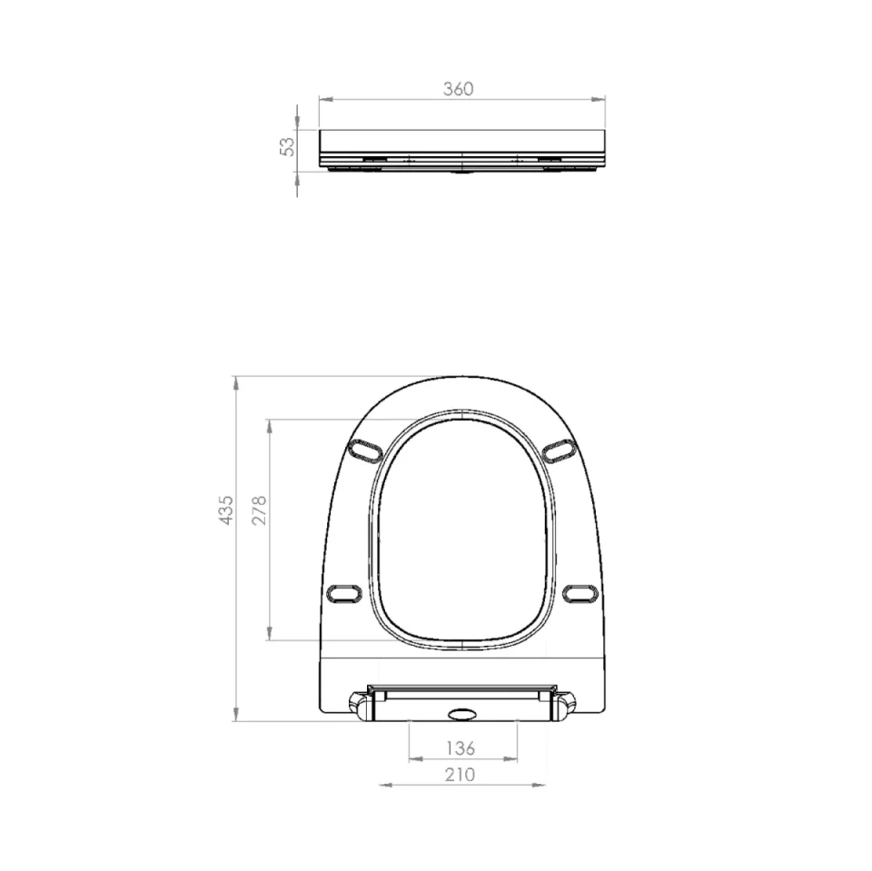Saneux Air Slim-line Soft Close Seat & Cover (for Air77 & Airbtw02) - Image 2