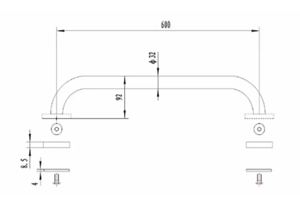 Phoenix Hand Grab Rail 60cm - Image 3