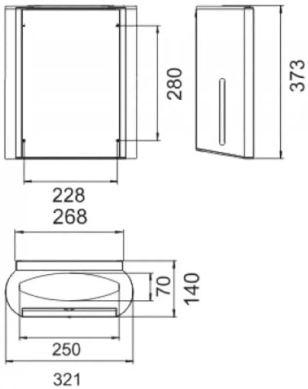 Keuco Plan Paper Hand Towel Dispenser Chrome detail view - Image 4