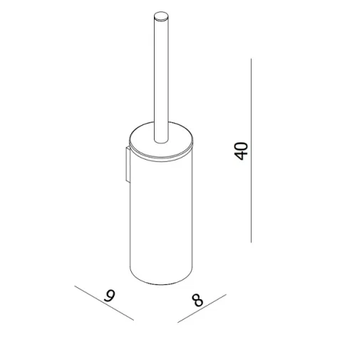 Crosswater MPRO  Toilet Brush Set Brushed Nickel detail view - Image 3