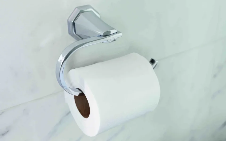 Perrin & Rowe Toilet Roll Holder - Chrome detail view - Image 2