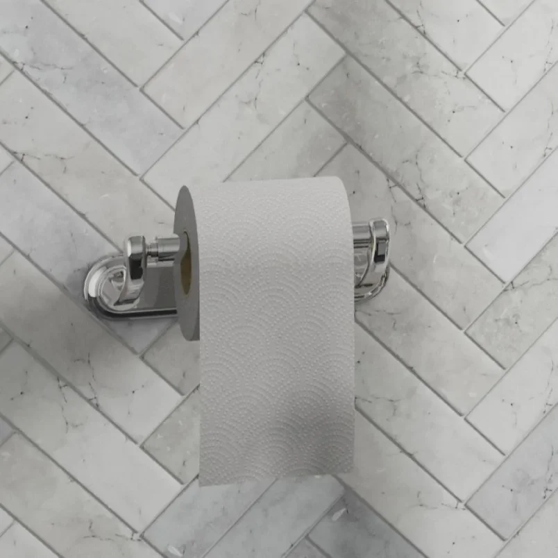Burlington Guild Toilet Roll Holder Chrome detail view - Image 4